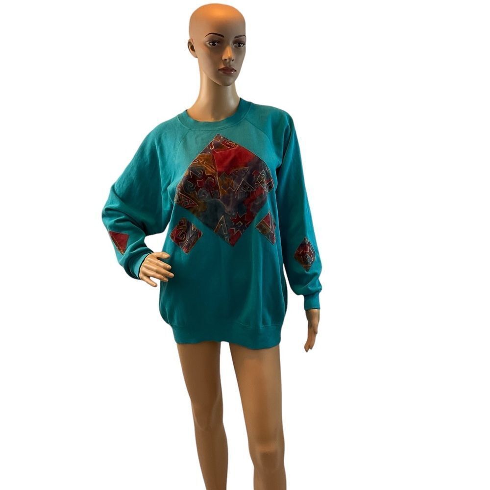 Vintage Hanes Her-way SWEATSHIRT Women’s XL Long Sleeve Crew Neck Blue